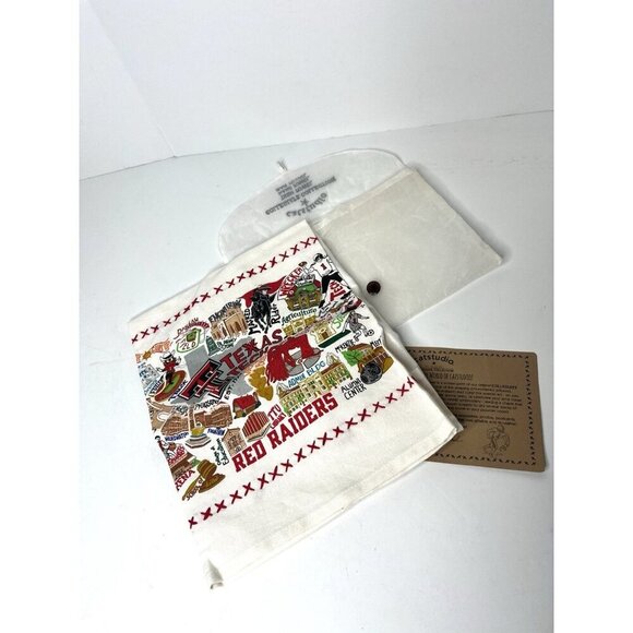 NWOT Cat Studio Texas Tech State Dish/Hand/Bar Towel - The Collegiate Collection - Picture 1 of 4